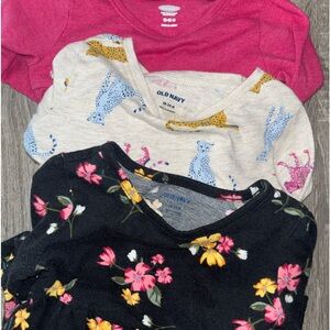 Three Old Navy 3/4 length sleeve dresses/ or can be worn as long shirts as well